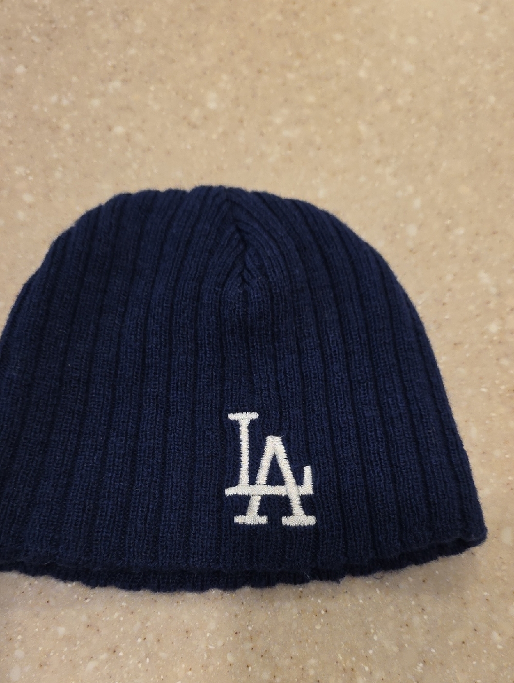 Baby Los Angeles Logo Knit Beanie - Navy